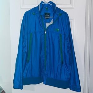 The North Face Windbreaker Jacket. Full zip, and hooded